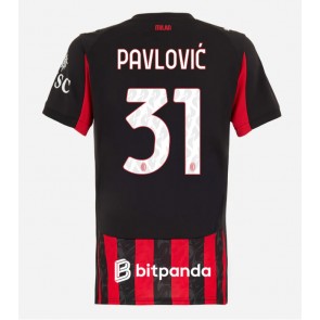 AC Milan Strahinja Pavlovic #31 Replika Hemmatröja Damer 2025-26 Kortärmad